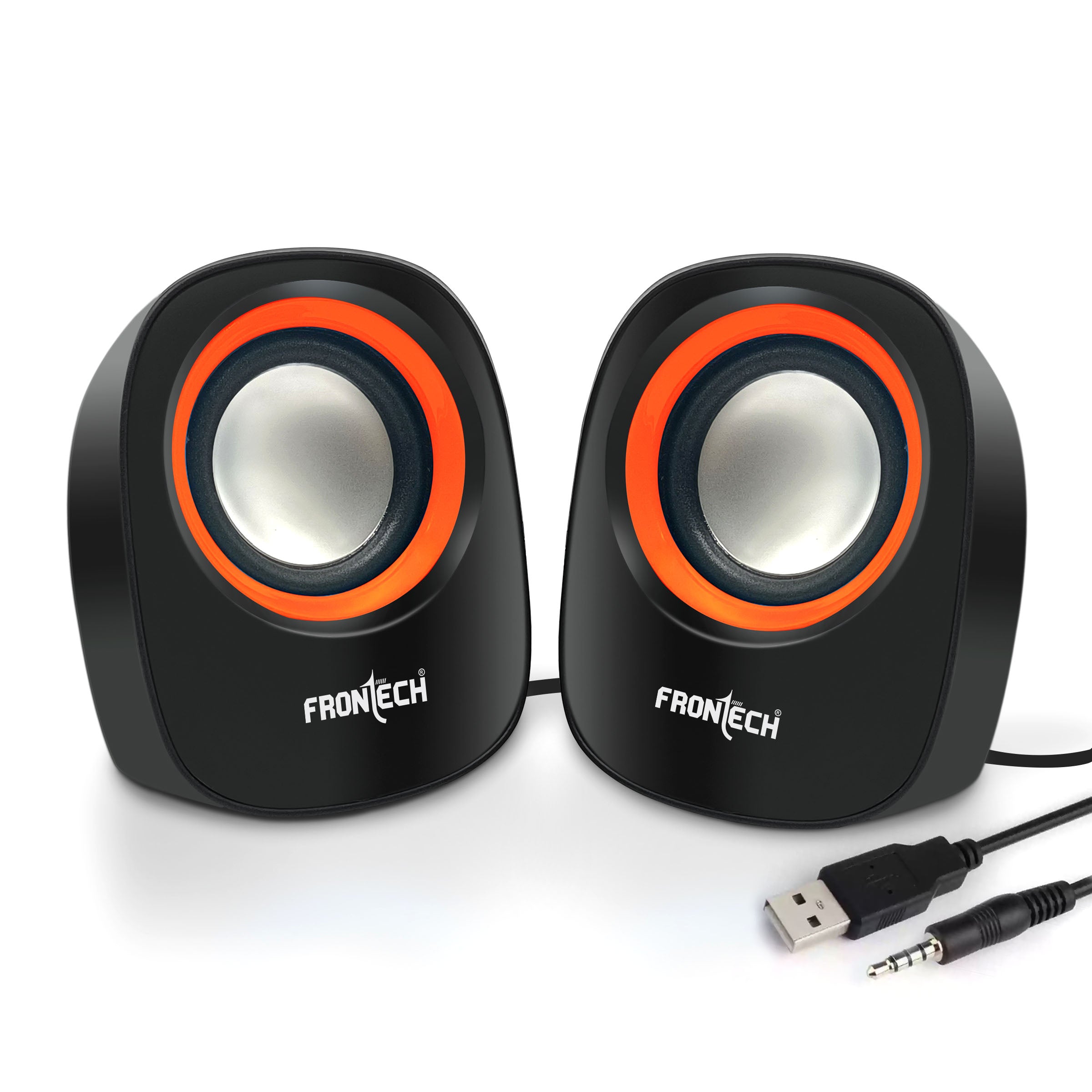 Frontech 2.0 USB Speakers | 8W Output | AUX Input | Foam Edge (SPK-0003) Frontech 2.0 USB Speakers | 8W Output | AUX Input | Foam Edge (SPK-0003)